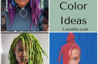 4 photo collage for article about vibrant loc color ideas.